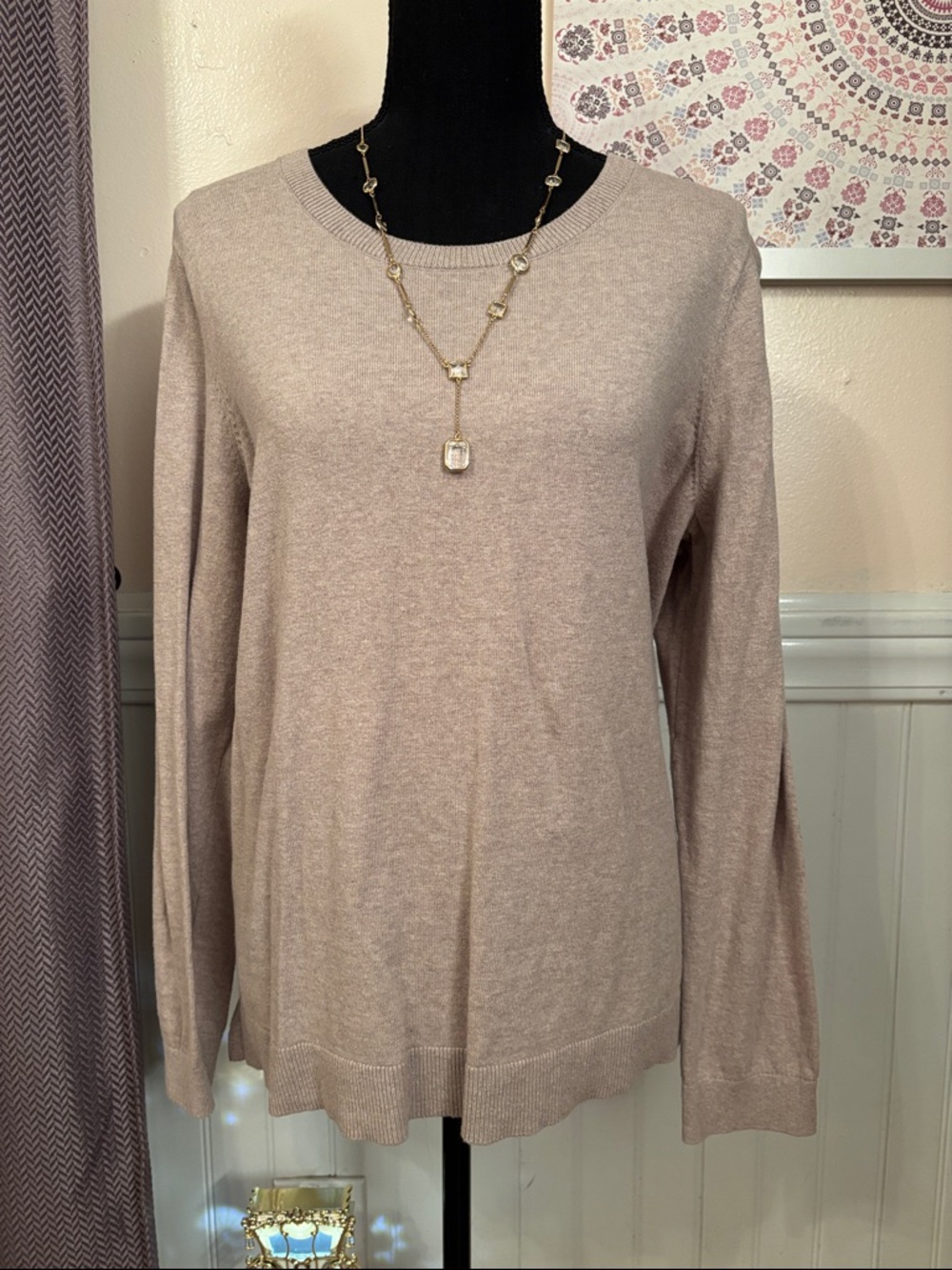 LOFT Outlet Light Taupe Knit Sweater